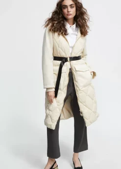 Abrigo acolchado combinado