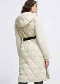 Abrigo acolchado combinado