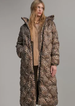 Abrigo acolchado forro contraste