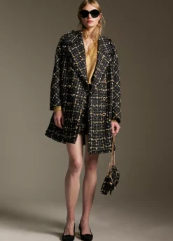 Abrigo cuadros lúrex