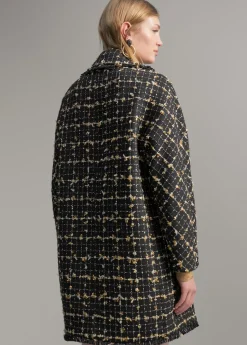 Abrigo cuadros lúrex