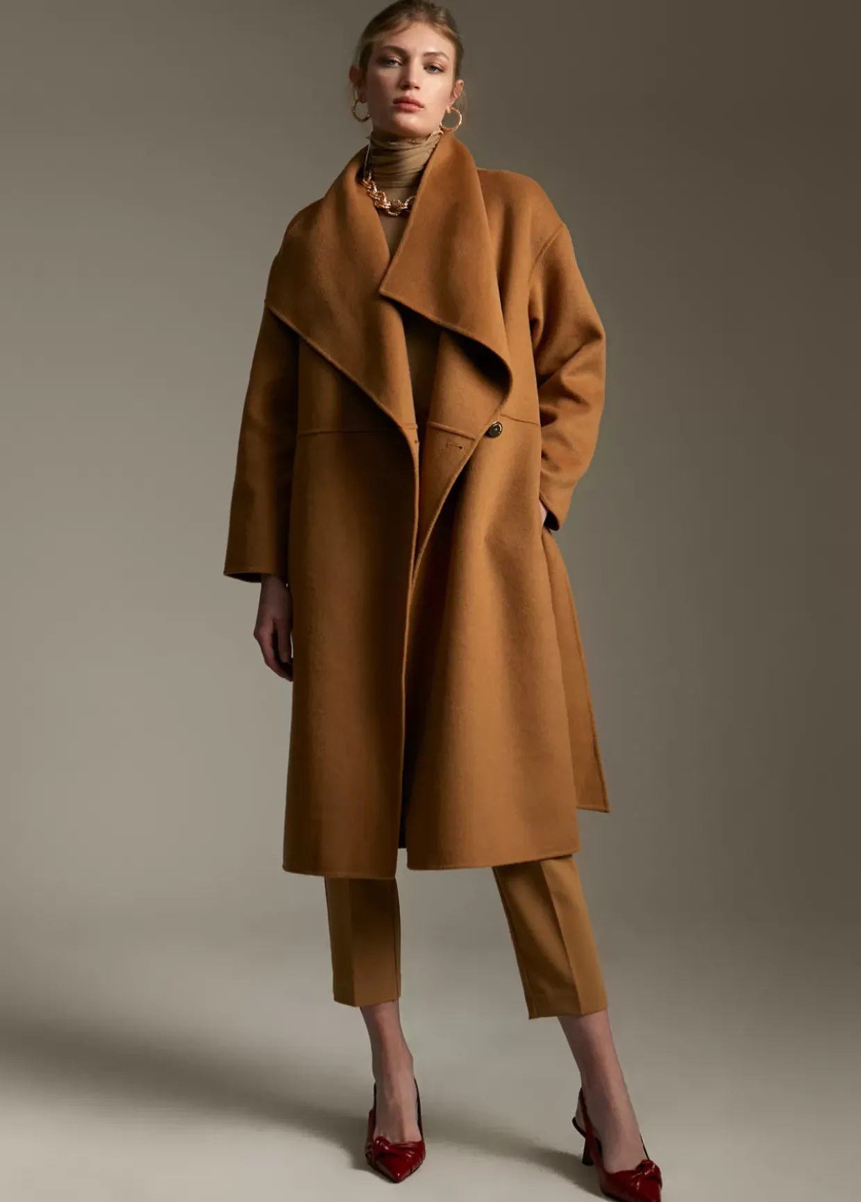 Abrigo monocolor handmade