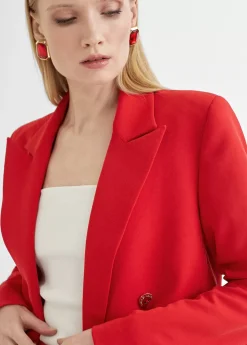 Americana cruzada monocolor