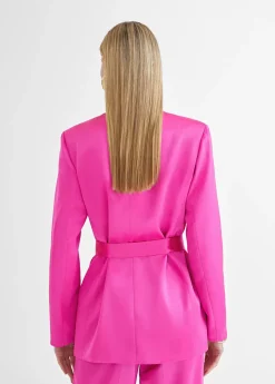 Americana cruzada satinada