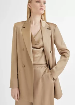 Americana cruzada satinada