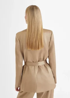 Americana cruzada satinada