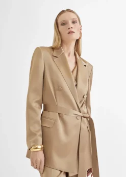 Americana cruzada satinada