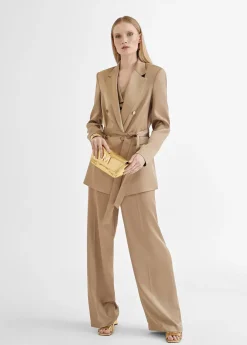 Americana cruzada satinada