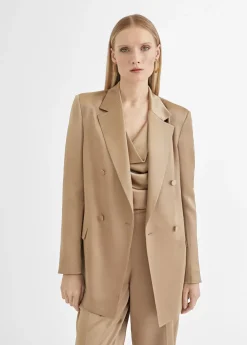 Americana cruzada satinada