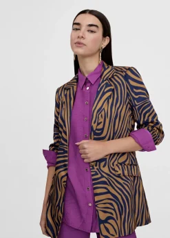 Americana estampado cebra