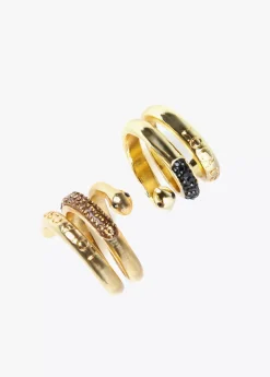 Anillo serpiente con cristales