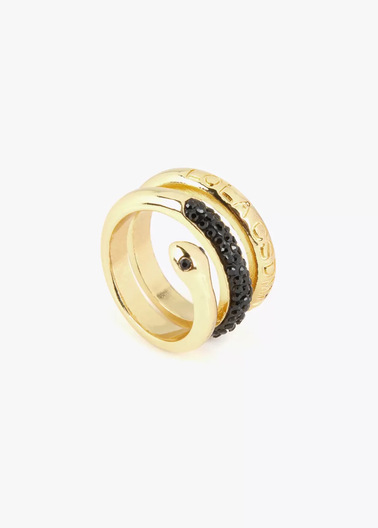 Anillo serpiente con cristales