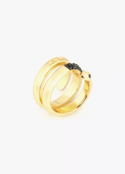 Anillo serpiente con cristales