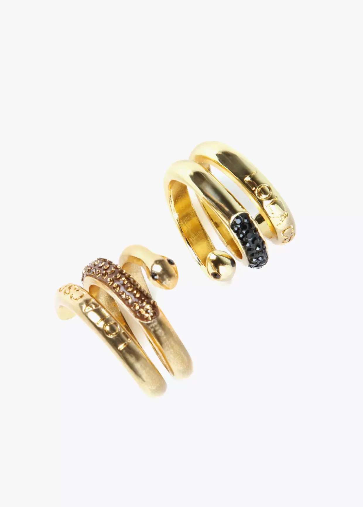 Anillo serpiente con cristales