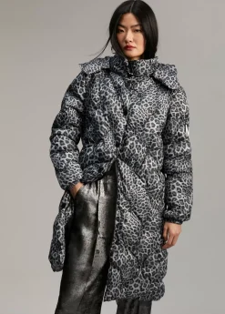 Anorak acolchado animal print