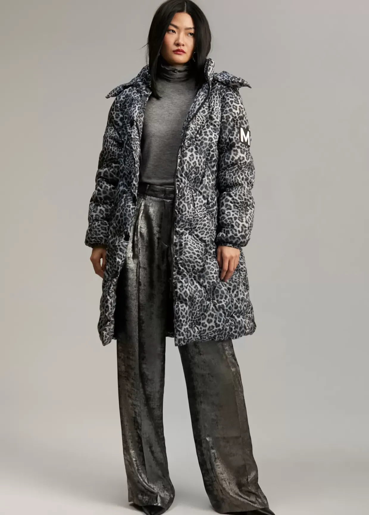 Anorak acolchado animal print