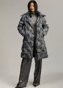 Anorak acolchado animal print