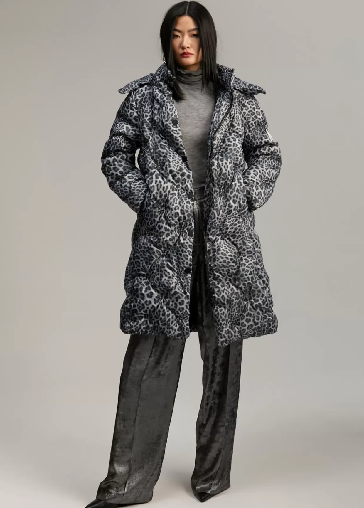 Anorak acolchado animal print