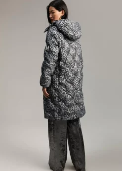 Anorak acolchado animal print