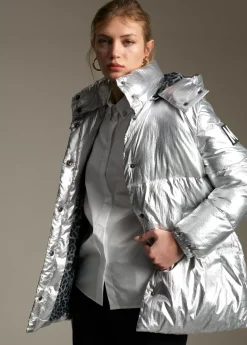 Anorak acolchado metalizado