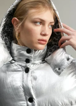 Anorak acolchado metalizado