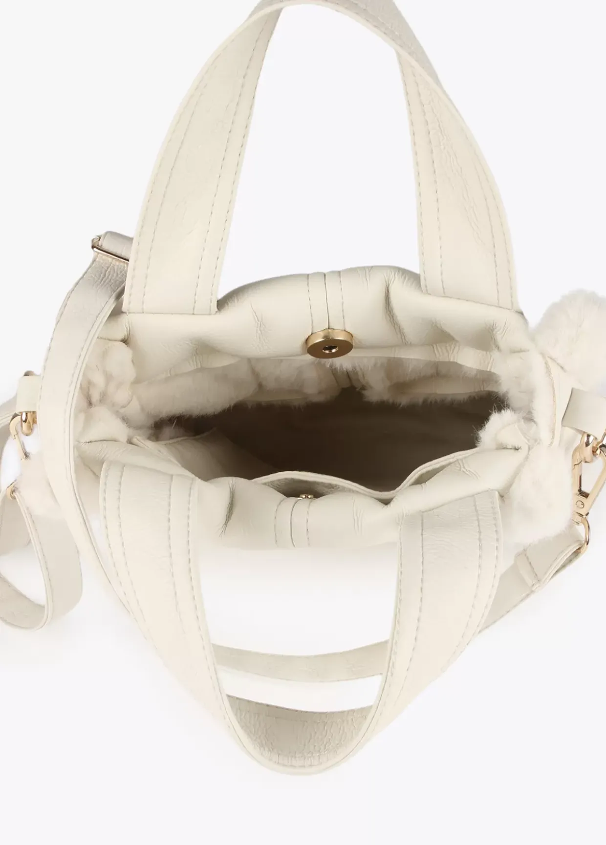 Bandolera efecto piel y pelo