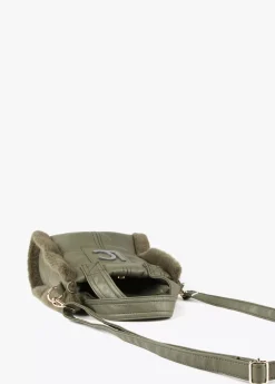 Bandolera efecto piel y pelo