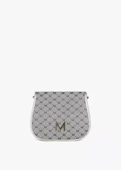 Bandolera gris jacquard