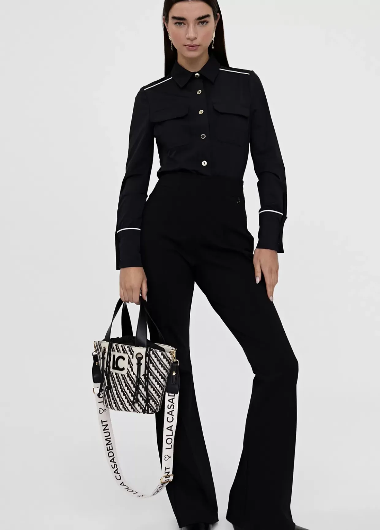 Bandolera tipo cesta efecto rafia