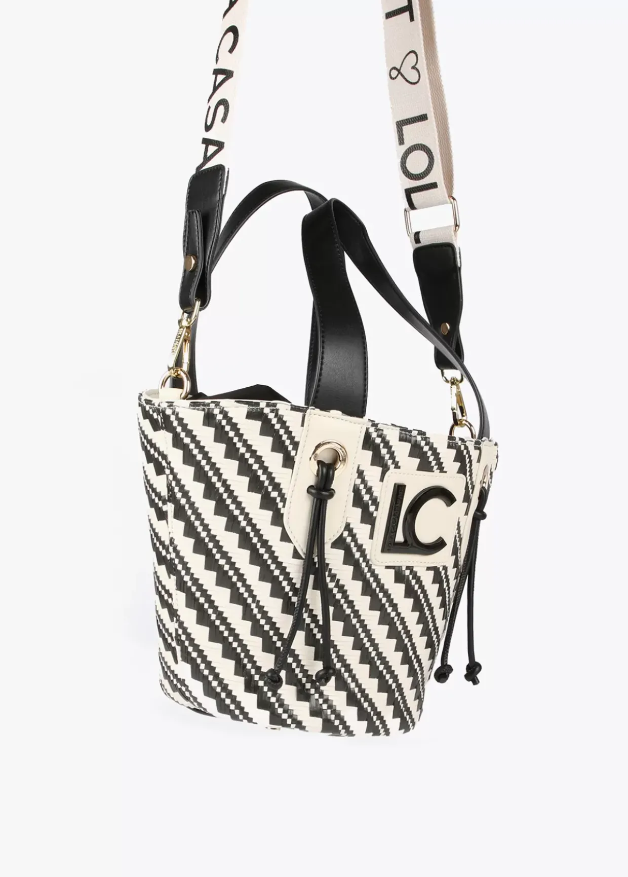 Bandolera tipo cesta efecto rafia