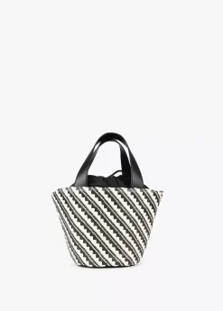 Bandolera tipo cesta efecto rafia