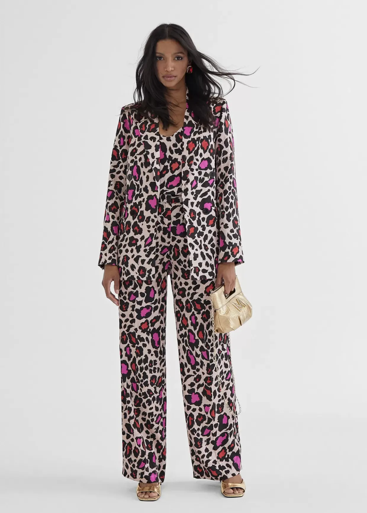 Blazer estampada animal