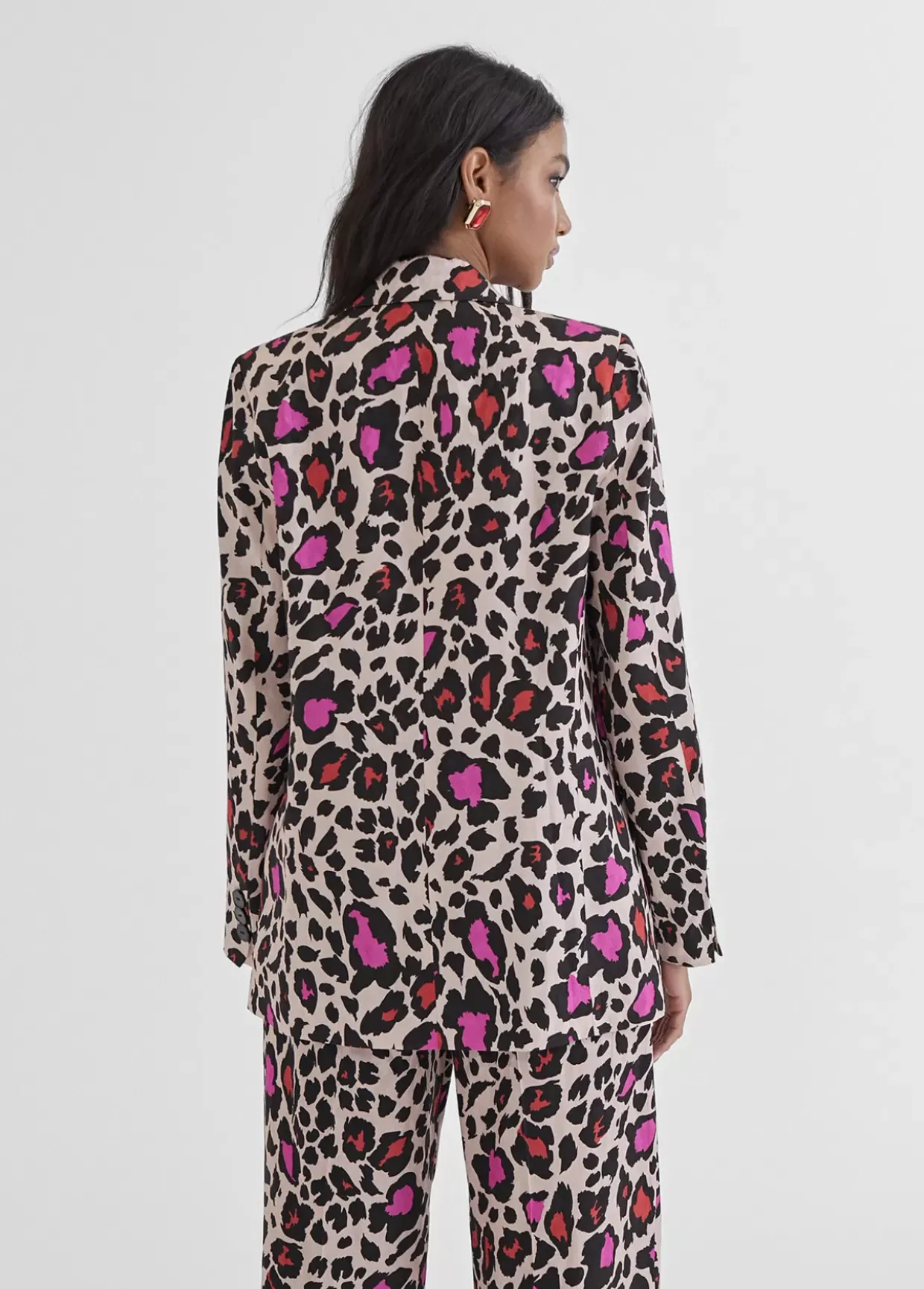 Blazer estampada animal
