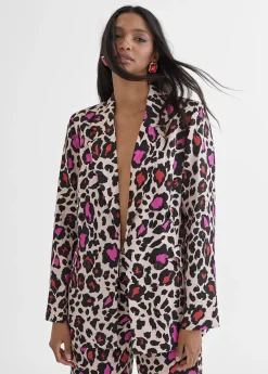 Blazer estampada animal