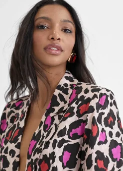 Blazer estampada animal