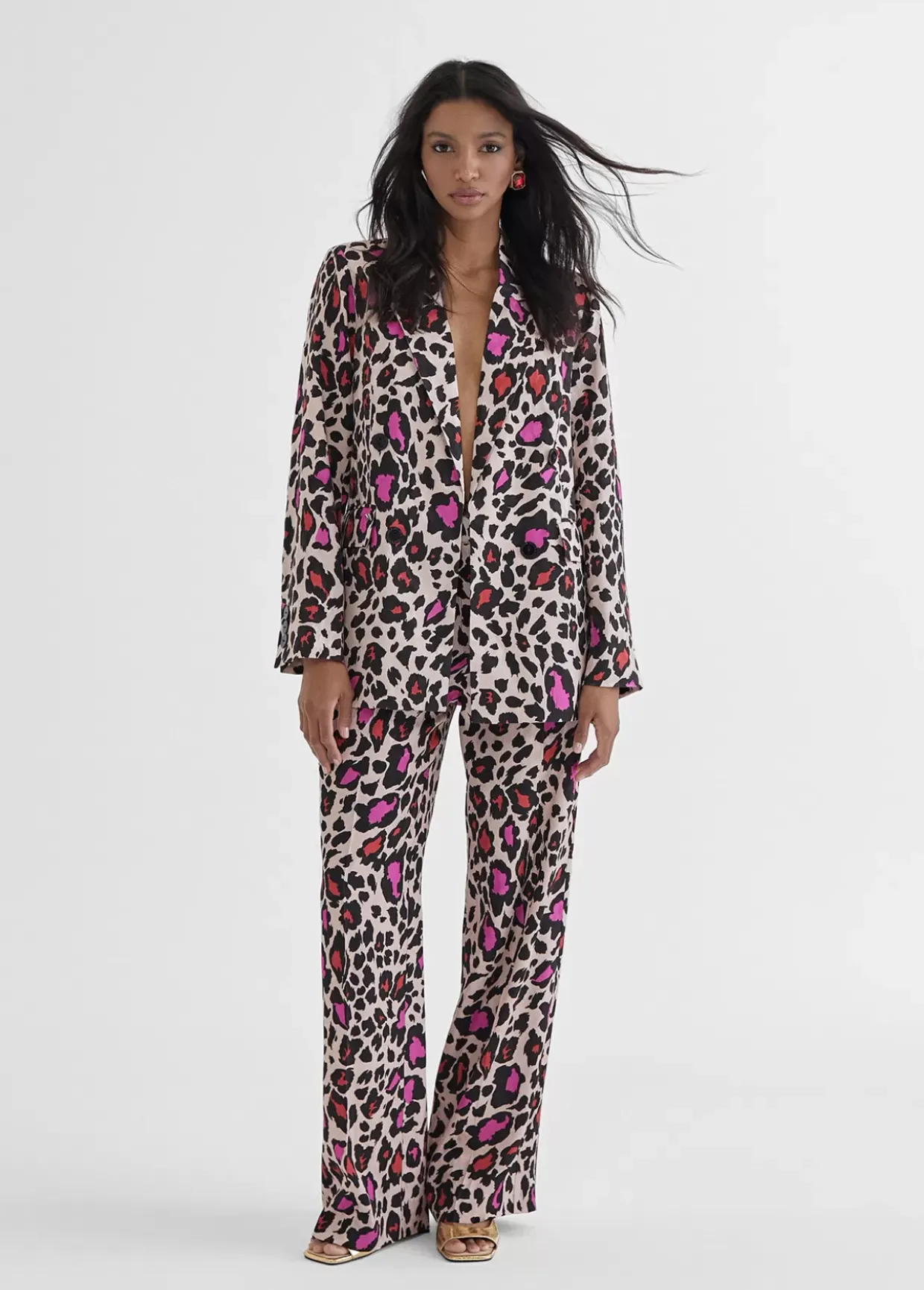 Blazer estampada animal