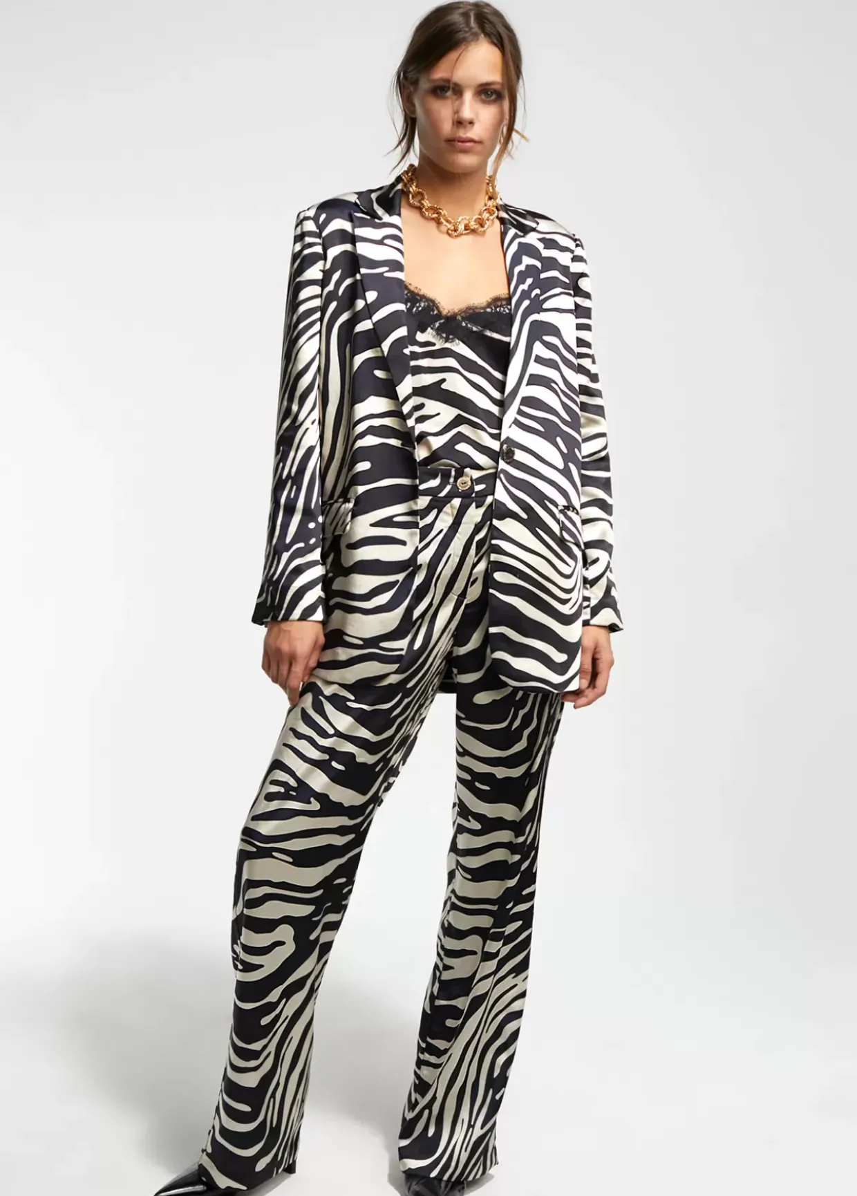 Blazer estampada cebra