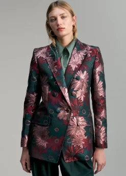 Blazer jacquard floral