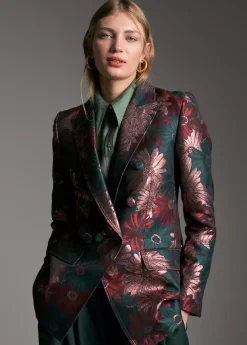Blazer jacquard floral