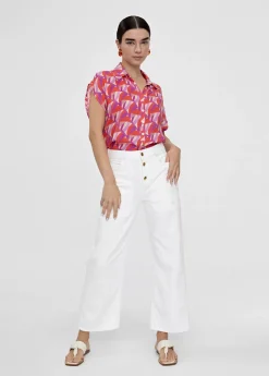 Blusa fluida estampada