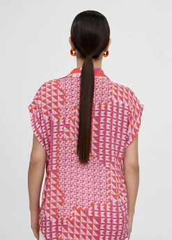 Blusa fluida estampada