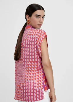 Blusa fluida estampada