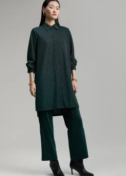 Blusón largo de punto lúrex