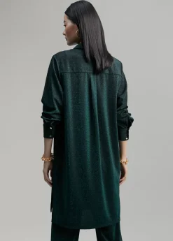 Blusón largo de punto lúrex