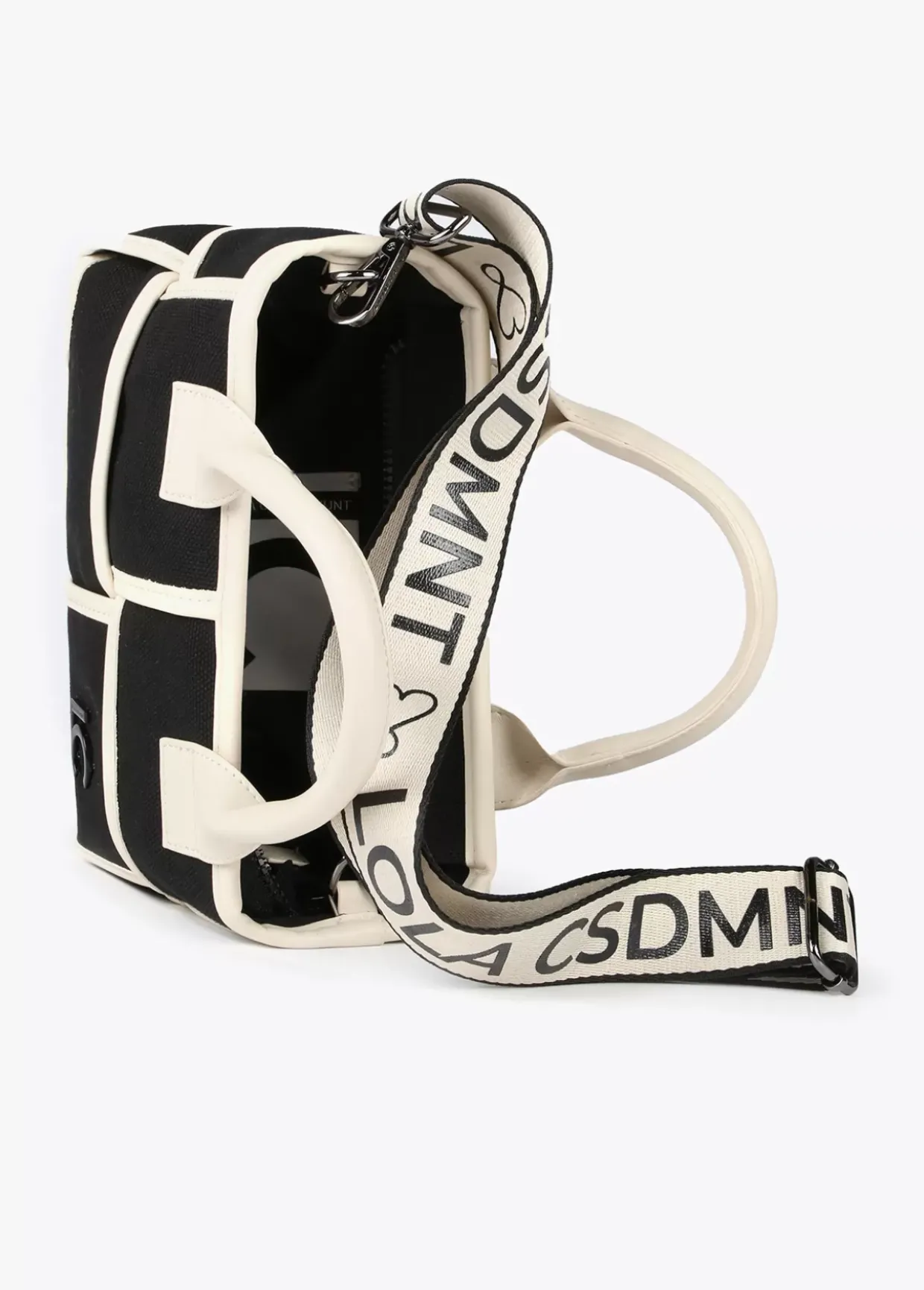 Bolso bandolera con detalles a contraste