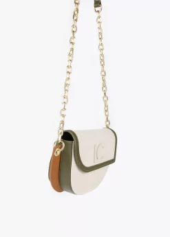 Bolso bandolera materiales combinados