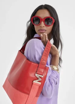 Bolso bandolera materiales combinados