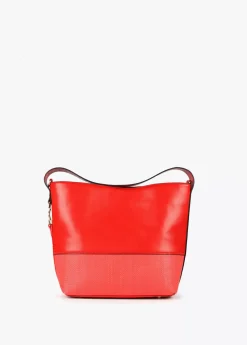 Bolso bandolera materiales combinados