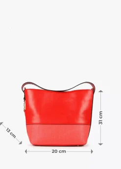 Bolso bandolera materiales combinados