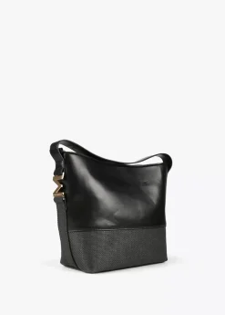 Bolso bandolera materiales combinados